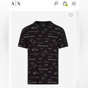 A/X Armani Exchange logo print all over T-Shirt